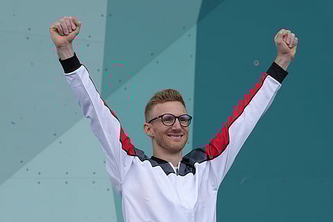Men's boulder and lead final bronze medallist Jakob Schubert of Austria